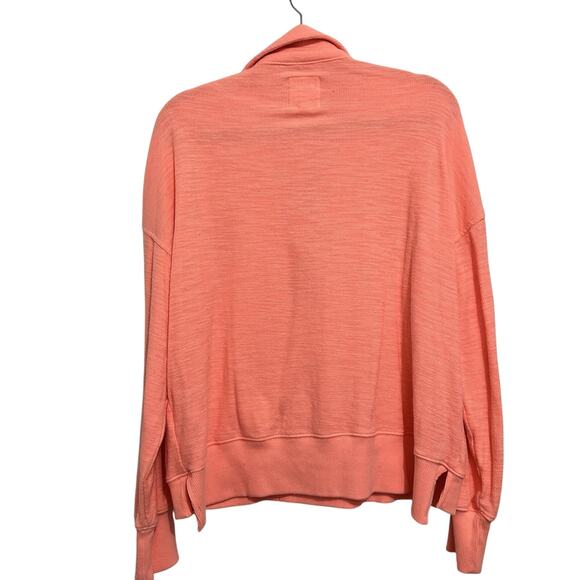 Aerie Sweatshirt Oversized Pullover Coral Size Medium Large Soft Stretchy V Neck - Picture 5 of 6